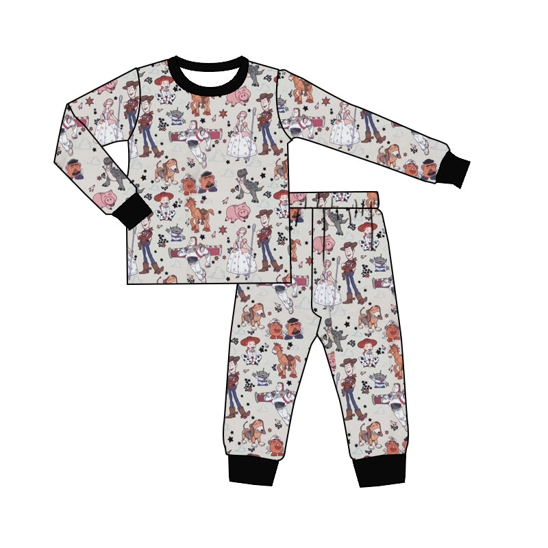 (Pre-order)BLP0754 Cartoon Toys Print Boys Fall Pajamas Clothes Set