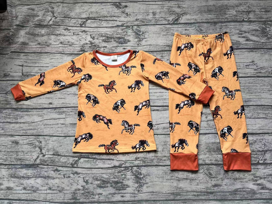 (Pre-order)BLP0899 Horse Rodeo Print Boys Pajamas Clothes Set