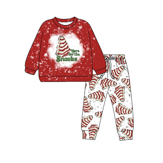 (Pre-order)BLP0983 Debbie Cake Print Boys Christmas Clothes Set