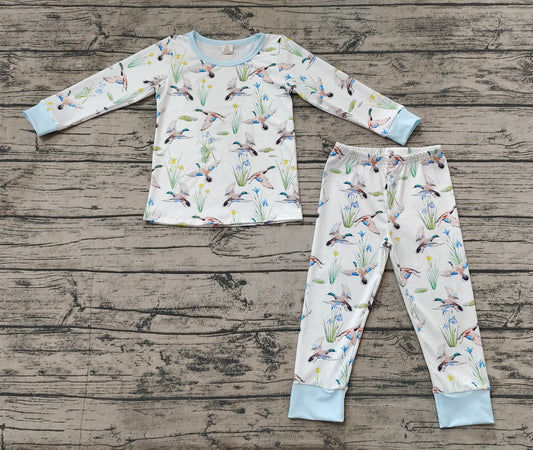 (Pre-order)BLP1034 Duck Print Boys Pajamas Clothes Set