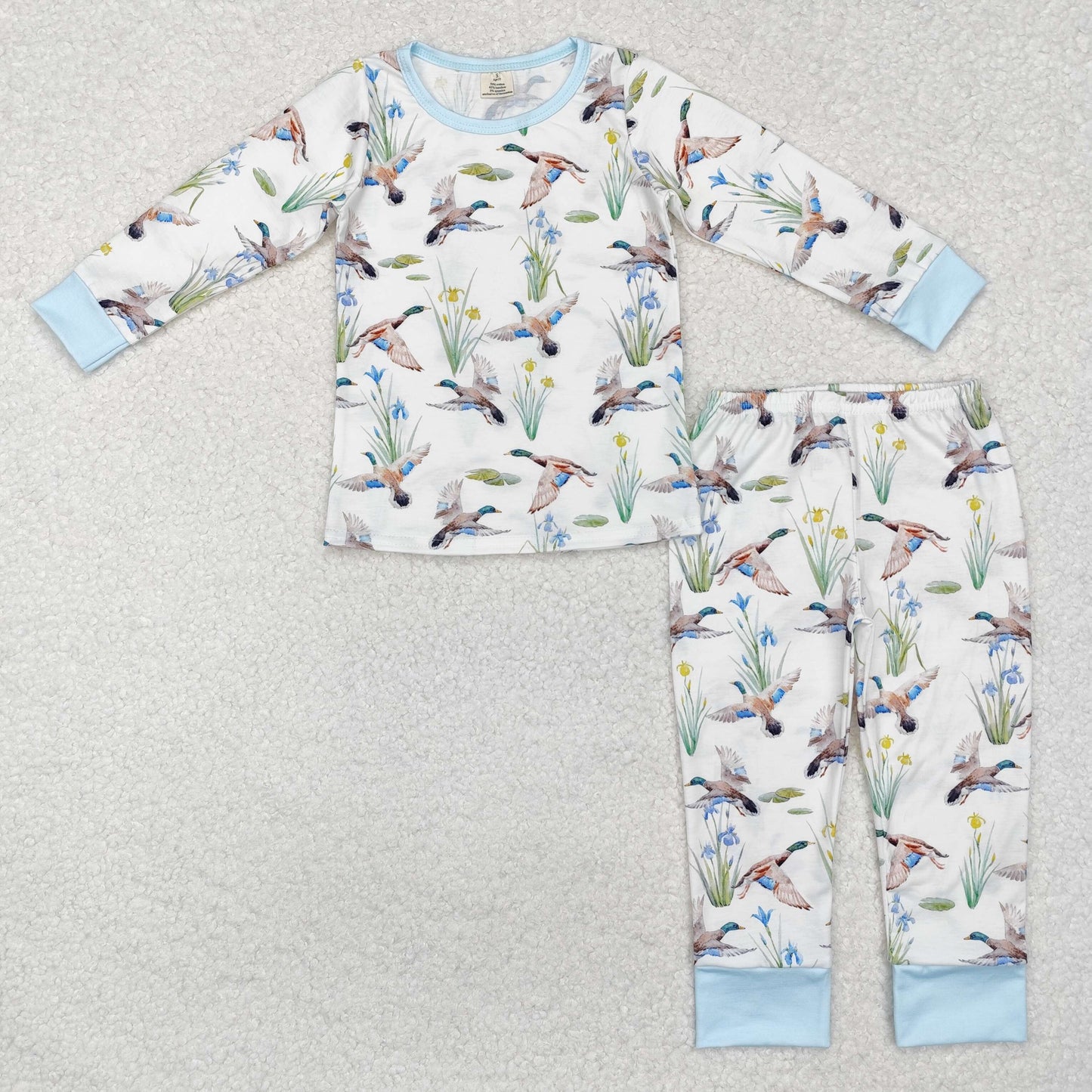 Duck Print Boys Fall Pajamas Outfits Brothers Wear