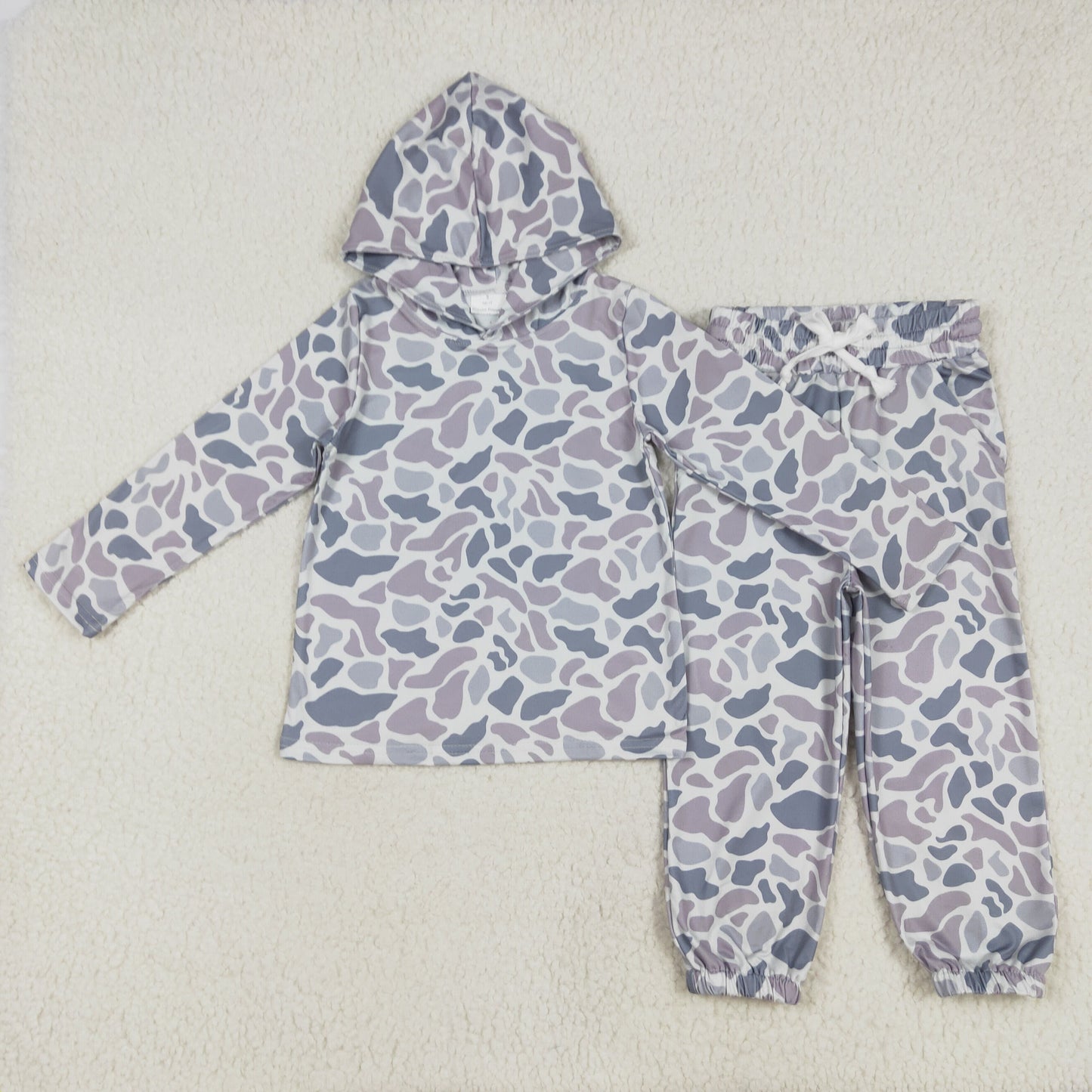 3 Colors Camo Print Kids Hoodie Clothes Set Sibling Wear