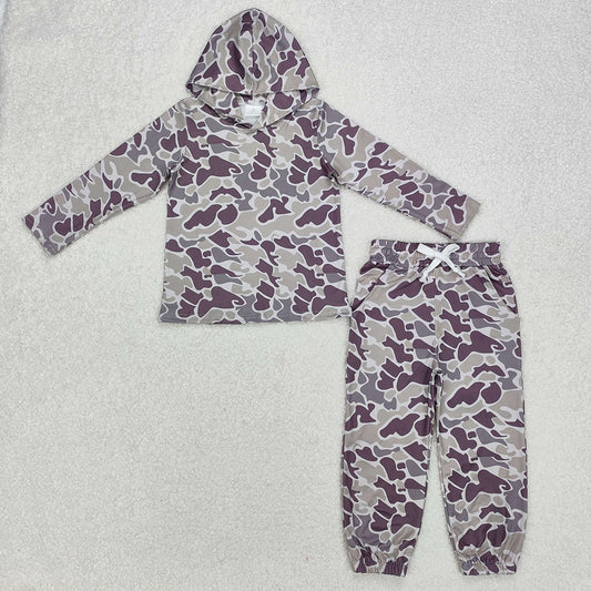 BLP1065 Camo Print Kids Hoodie Clothes Set