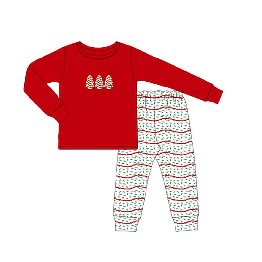 (Pre-order)BLP1081 Debbie Cake Red Top Pants Boys Christmas Clothes Set