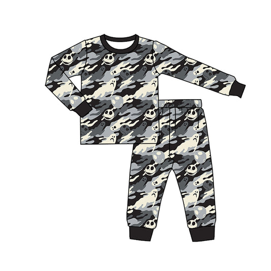(Pre-order)BLP1174 Cartoon Movie Characters Camo Print Boys Halloween Pajamas Clothes Set