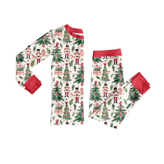 (Pre-order)BLP1206 Cartoon Nutcracke* Print Boys Christmas Pajamas Clothes Set