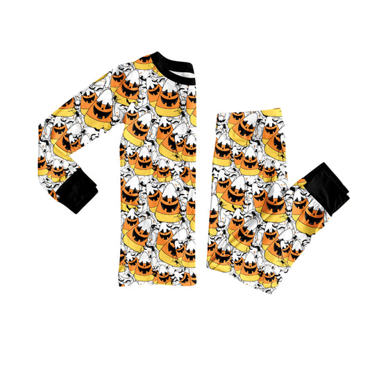 (Pre-order)BLP1211 Candy Print Boys Halloween Pajamas Clothes Set