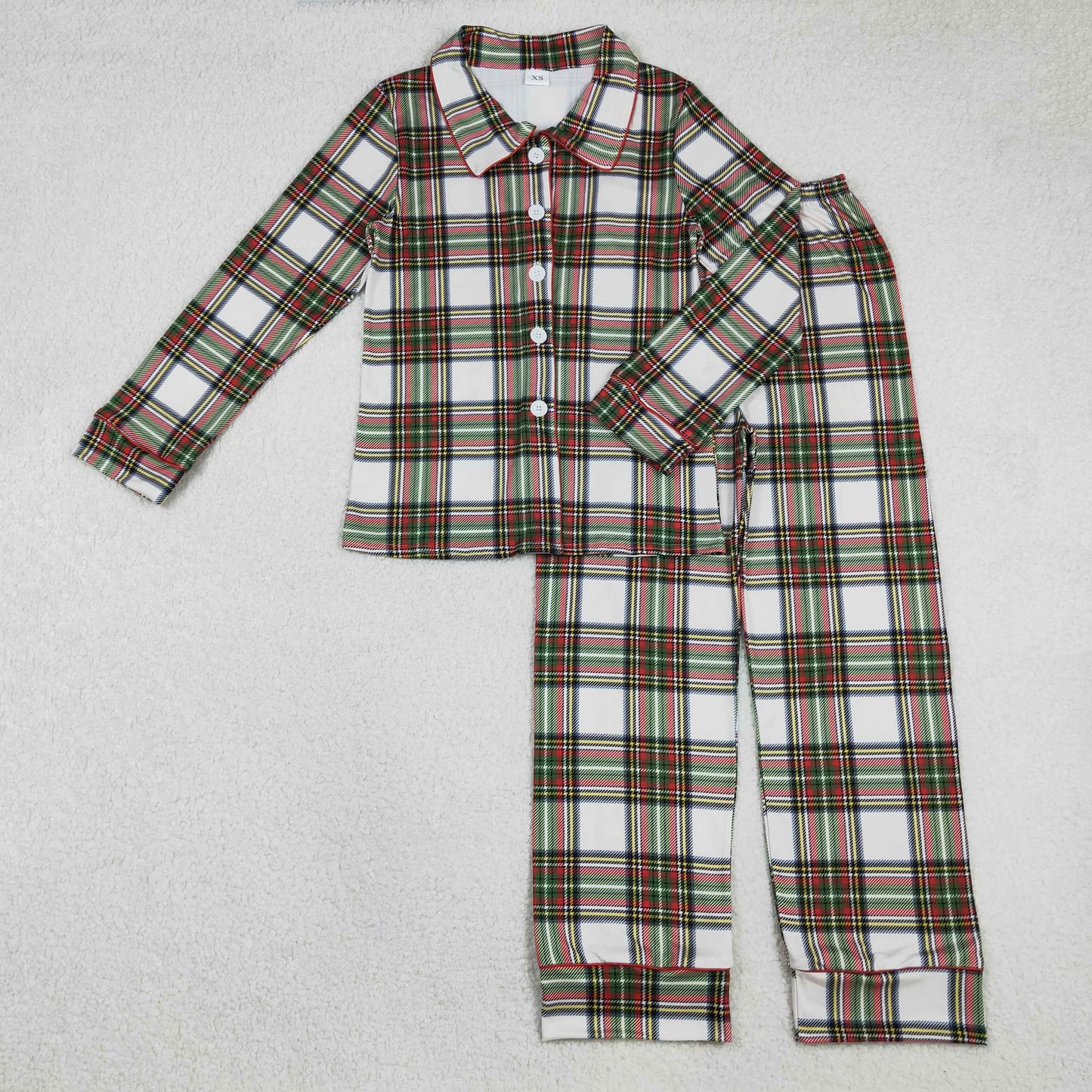 Plaid Print Christmas Pajamas Family Matching Clothes