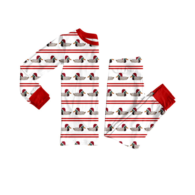 (Pre-order)BLP1289 Duck Print Boys Christmas Pajamas Clothes Set