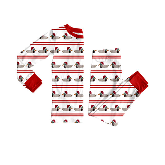 (Pre-order)BLP1289 Duck Print Boys Christmas Pajamas Clothes Set