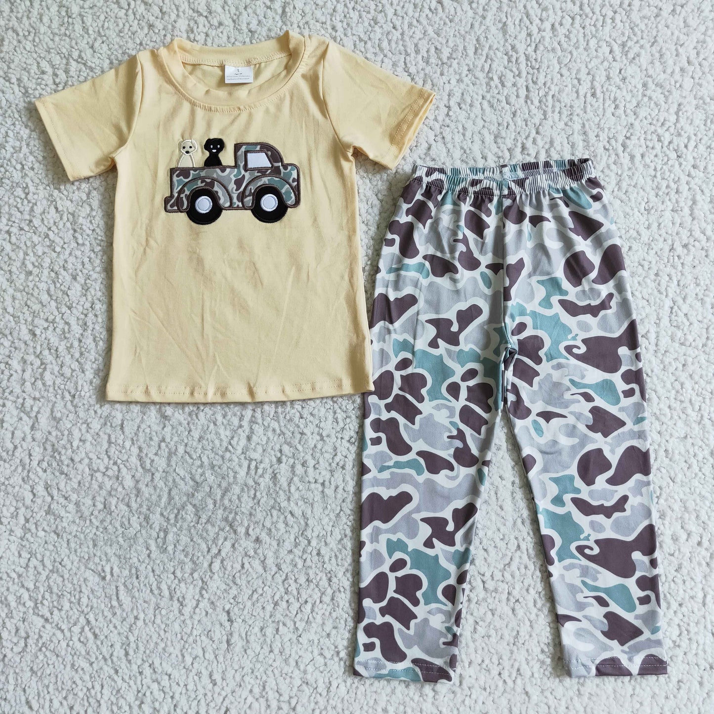 6 Colors Embroidery Top Pants Boys Clothes Set Brothers Wear