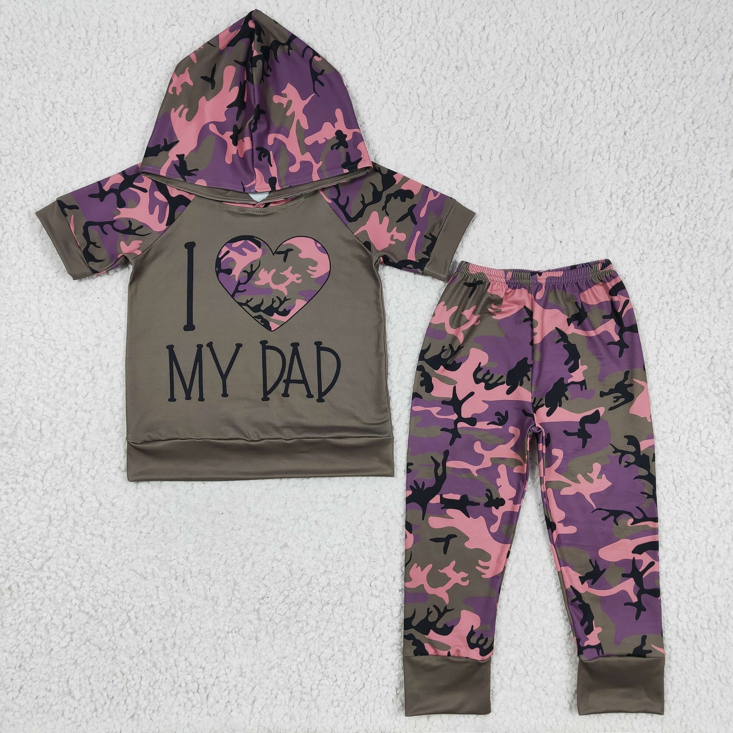 (Promotion)I LOVE MY DAD Camo Print Sibling Matching Clothes