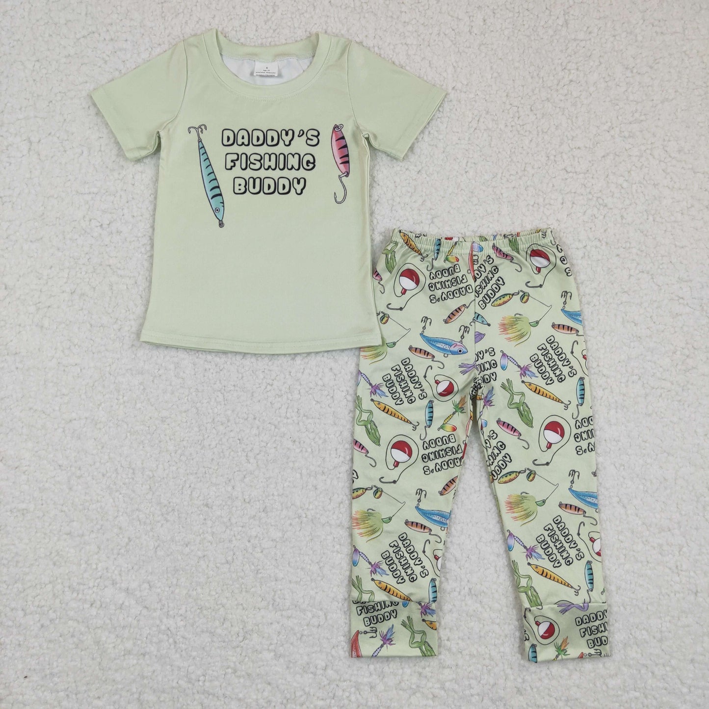 (Promotion)DADDY'S FISHING BUDDY Print Sibling Summer Matching Clothes