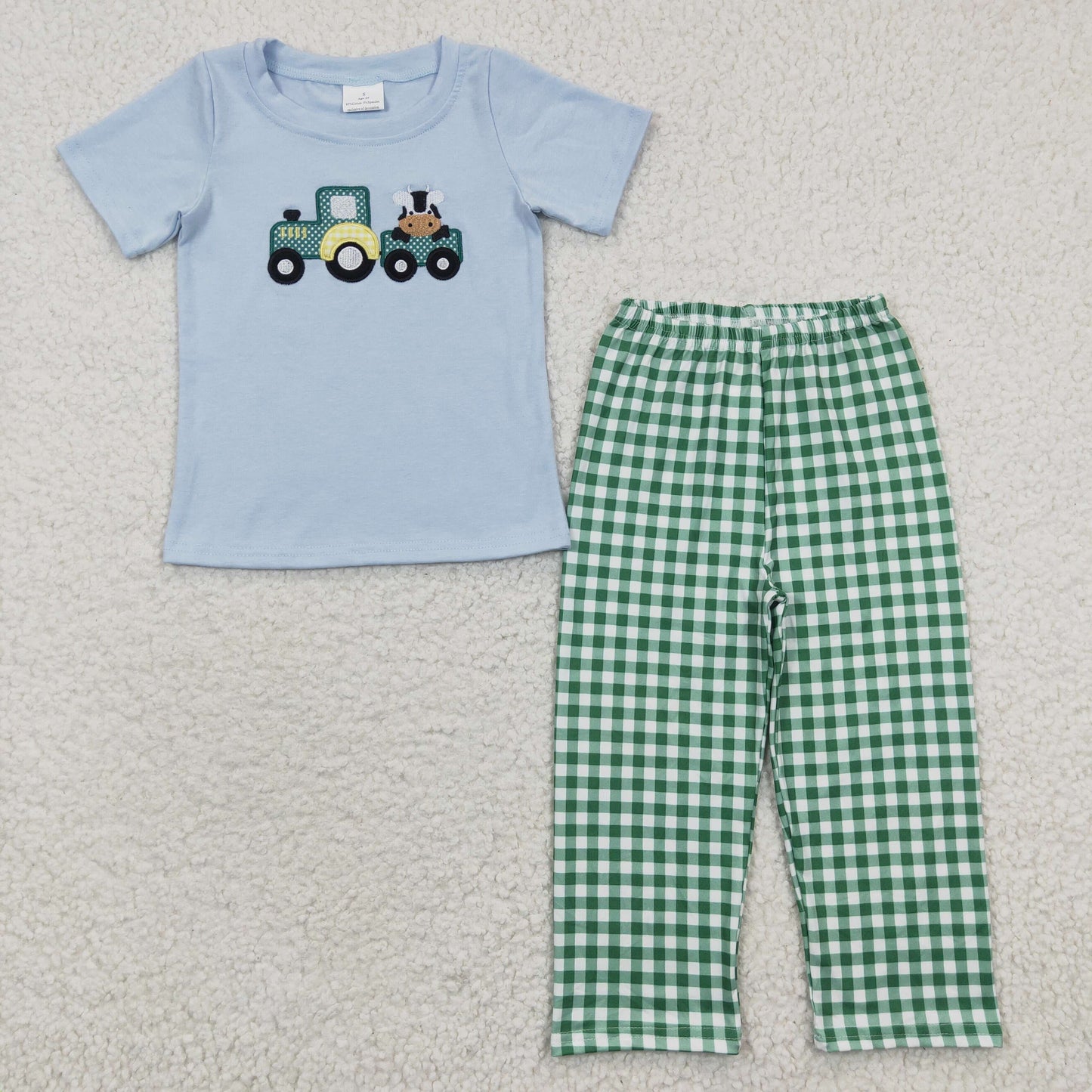 6 Colors Embroidery Top Pants Boys Clothes Set Brothers Wear