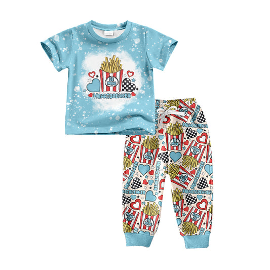 (Pre-order)BSPO0228 Be Mine Heartbreaker Blue Print Boys Valentine's Clothes Set