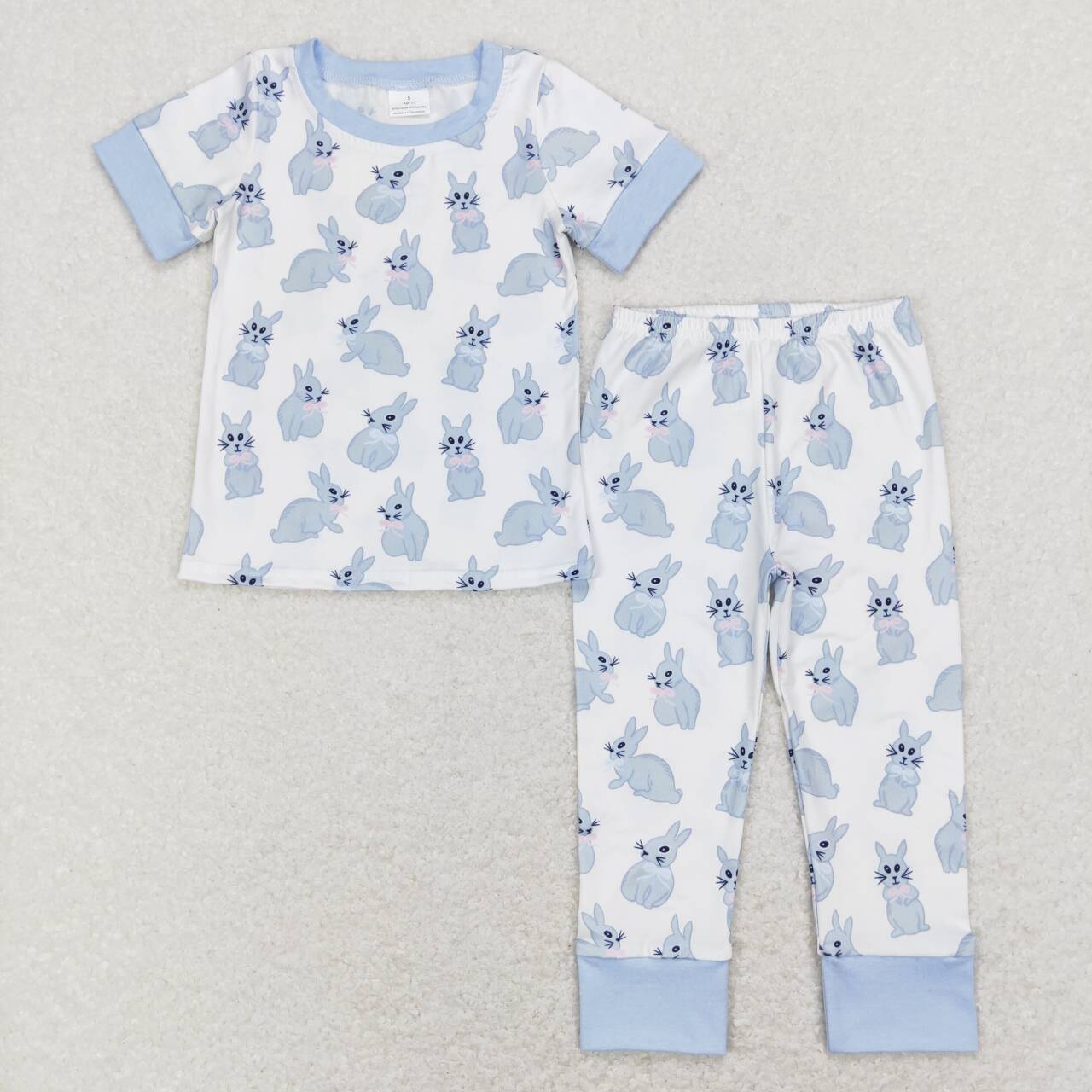 Bunny Print Pajamas Sibling Easter Matching Clothes