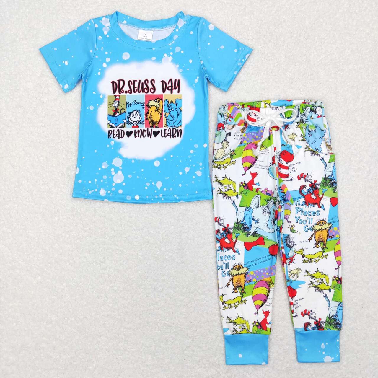 Dr.Reading Blue Print Sibling Matching Clothes