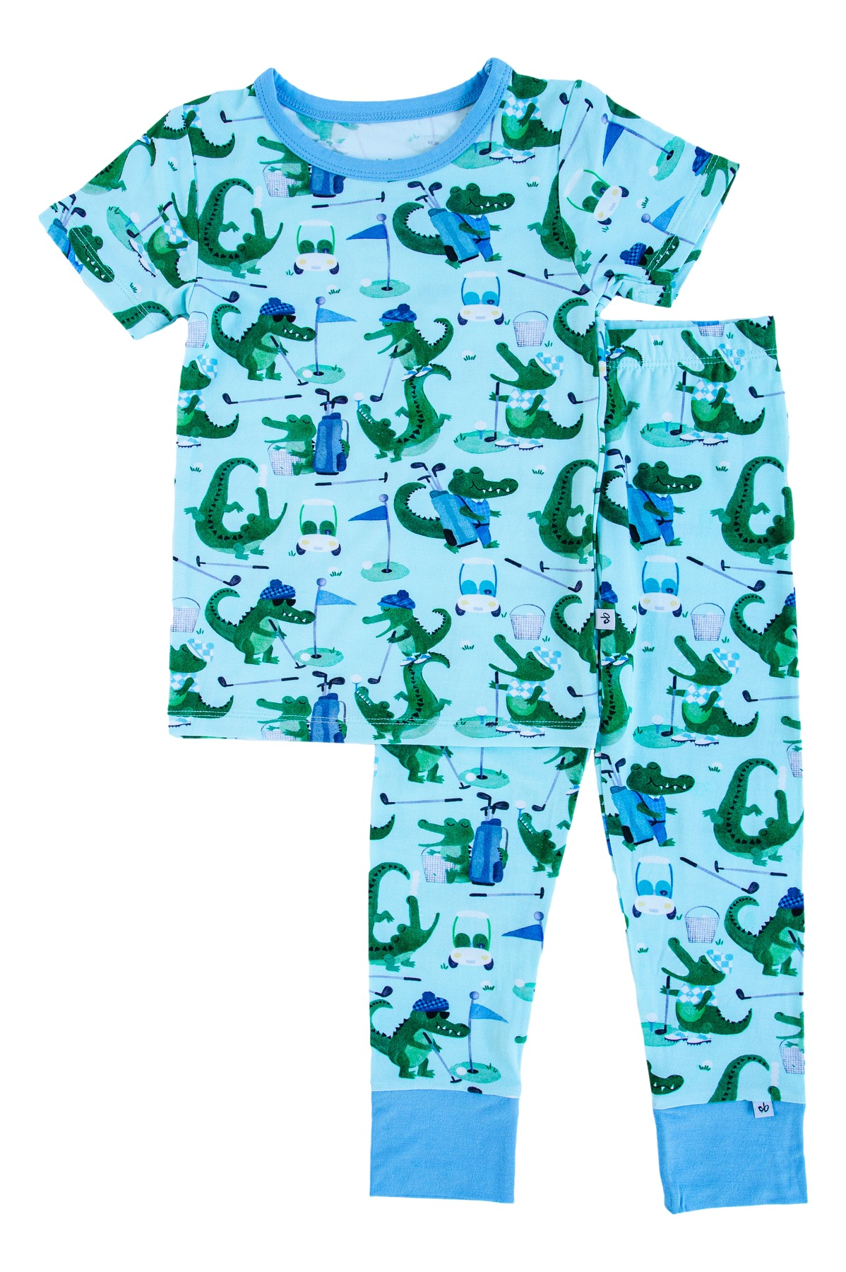 (Pre-order)BSPO0427 Crocodile Golf Print Boys Pajamas Clothes Set