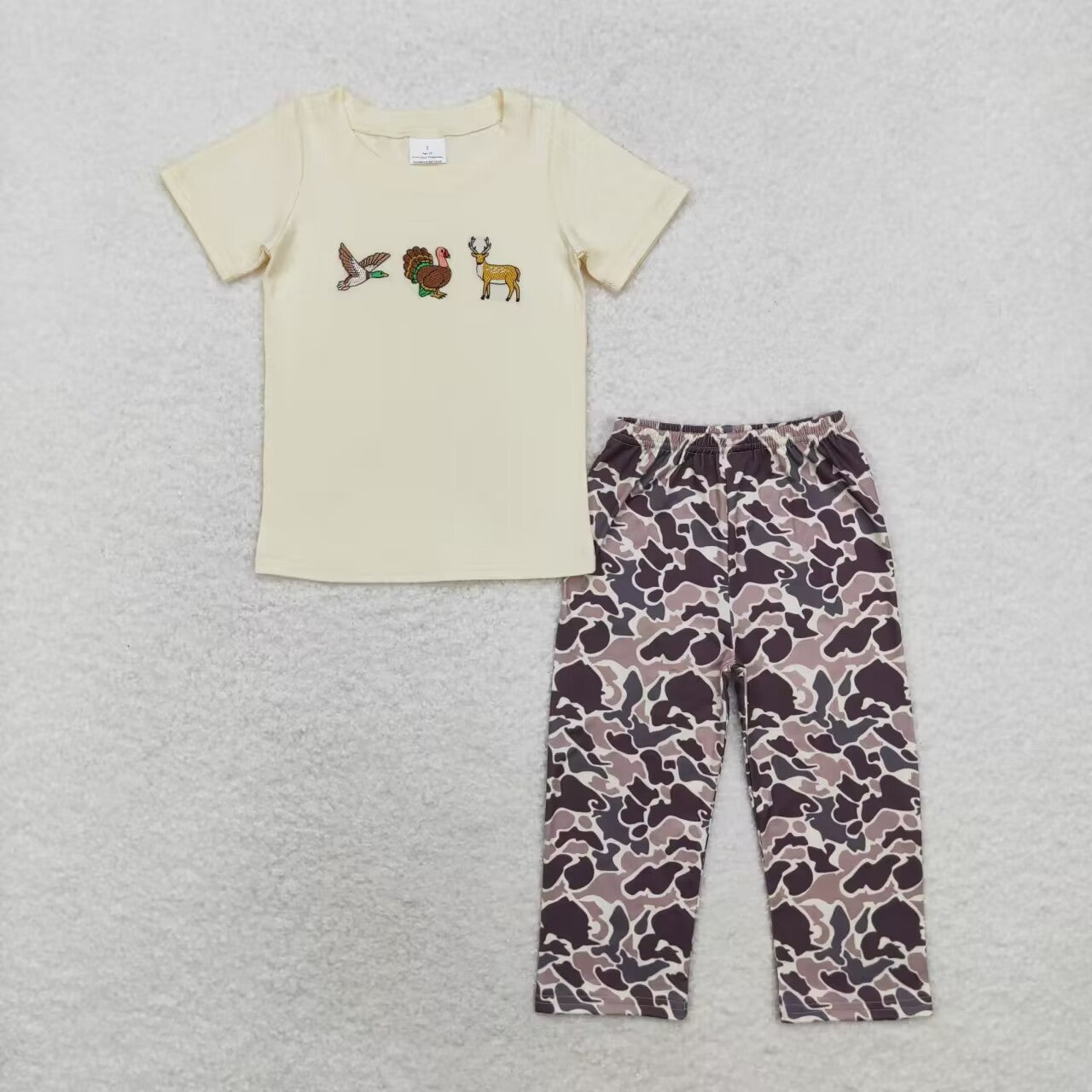6 Colors Embroidery Top Pants Boys Clothes Set Brothers Wear
