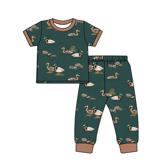 (Pre-order)BSPO0516 Duck Print Boys Pajamas Clothes Set