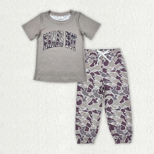 BSPO0566 MAMAS BOY Camo Top Joggers Boys Clothes Set