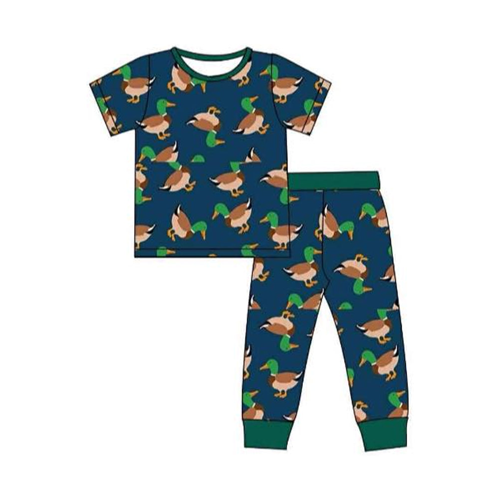 (Pre-order)BSPO0625 Duck Print Boys Pajamas Clothes Set