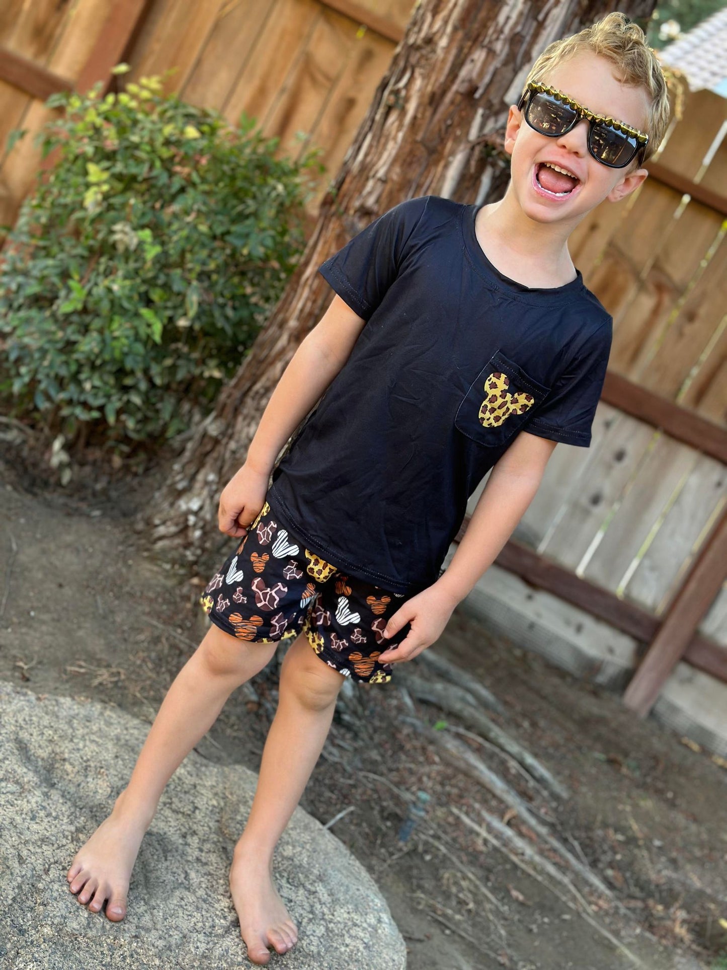 (Promotion)Boys summer short sleeve shorts outfits BSSO0042