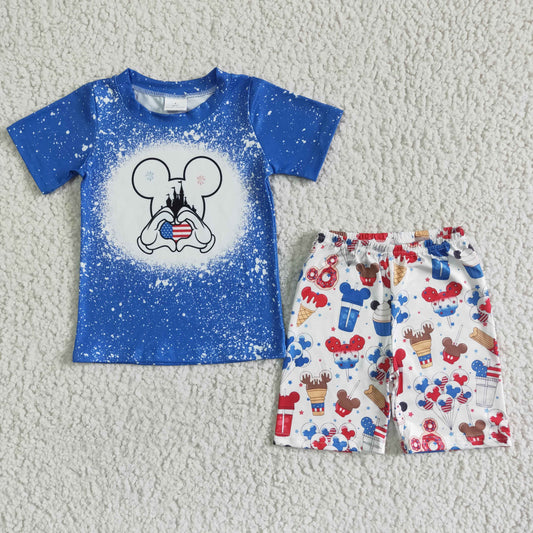 (Promotion)Boys shorts july 4th outfits BSSO0068