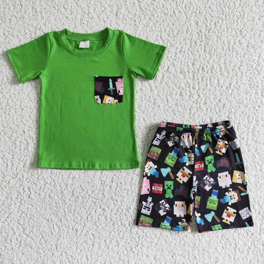 (Promotion)Boys short sleeved summer outfits   BSSO0078