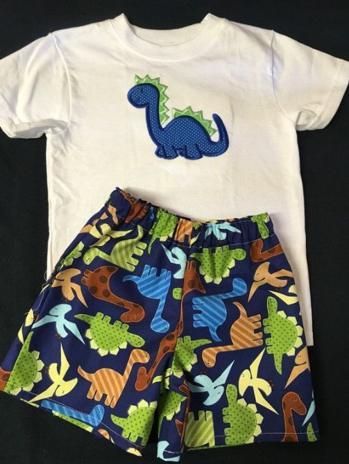 (Pre-order)BSSO0290 Dinosaur Print Boys Shorts Summer Clothes Set