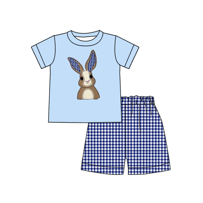 (Pre-order)BSSO0299 Bunny Print Boys Shorts Clothes Set