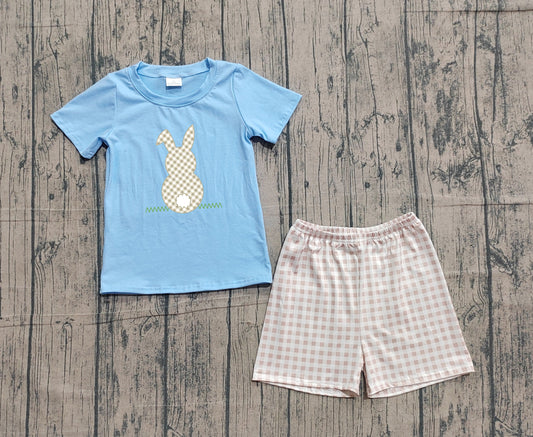 (Pre-order)BSSO0305  Blue Bunny Boys Shorts Easter Clothes Set