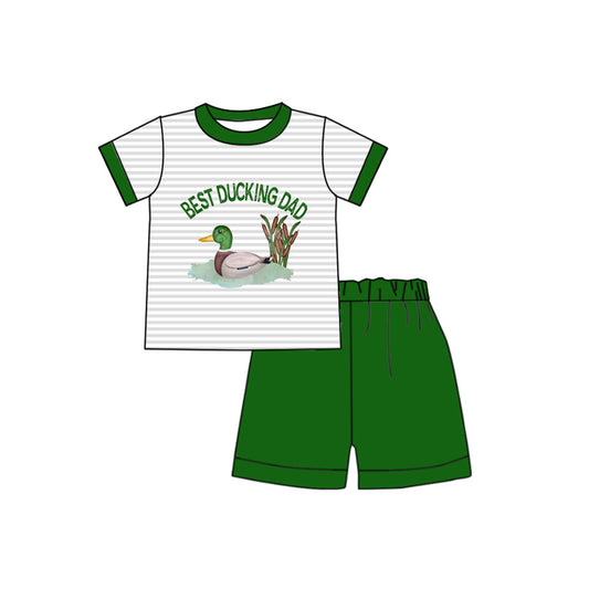 (Pre-order)BSSO0636 Duck Print Boys Summer Clothes Set