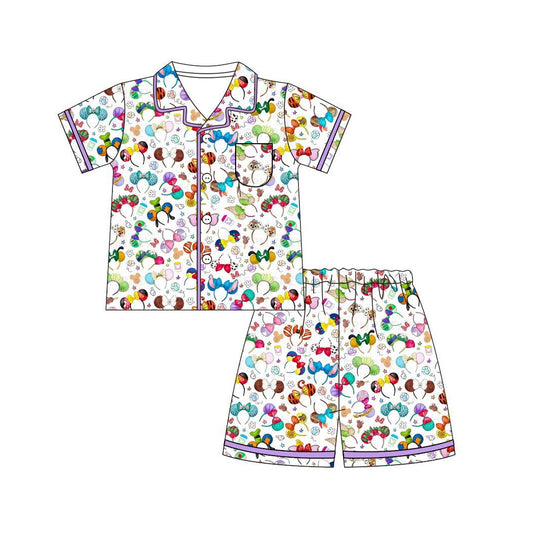(Pre-order)BSSO0816  Cartoon Print Boys Summer Pajamas Clothes Set