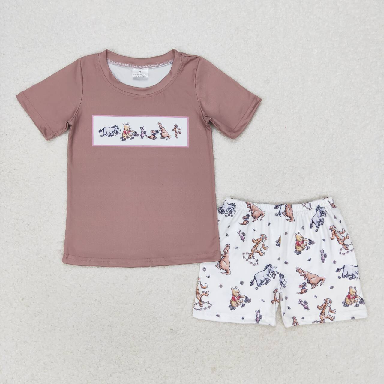 BSSO0940 Cartoon Animals Print Boys Summer Clothes Set