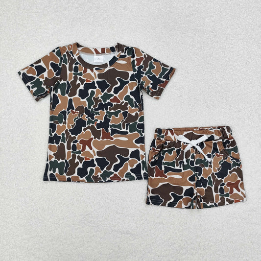 BSSO1102 Camo Print Kids Summer Hunting Clothes Set