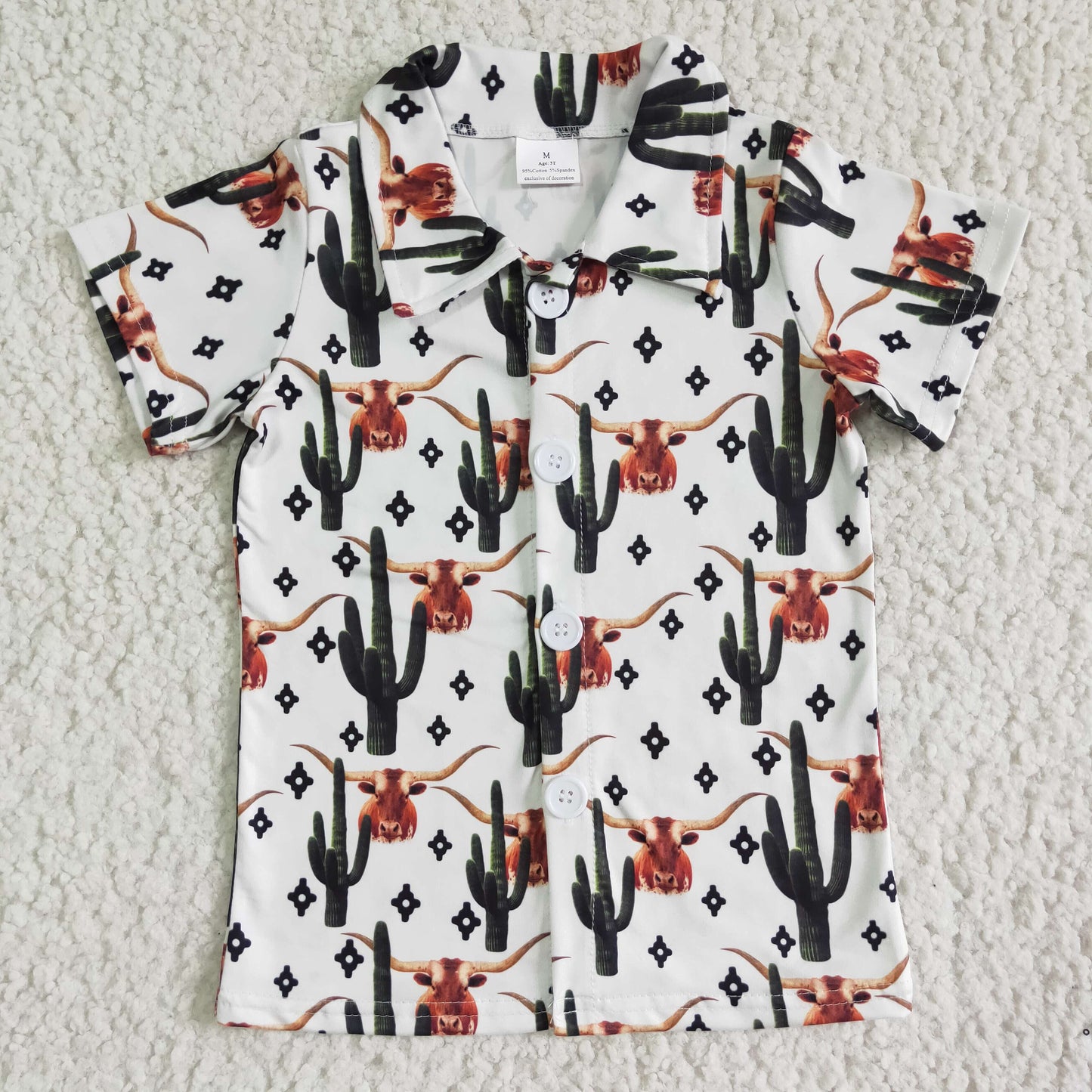 6 Print Western Design Boys Summer Tee Shirts Top