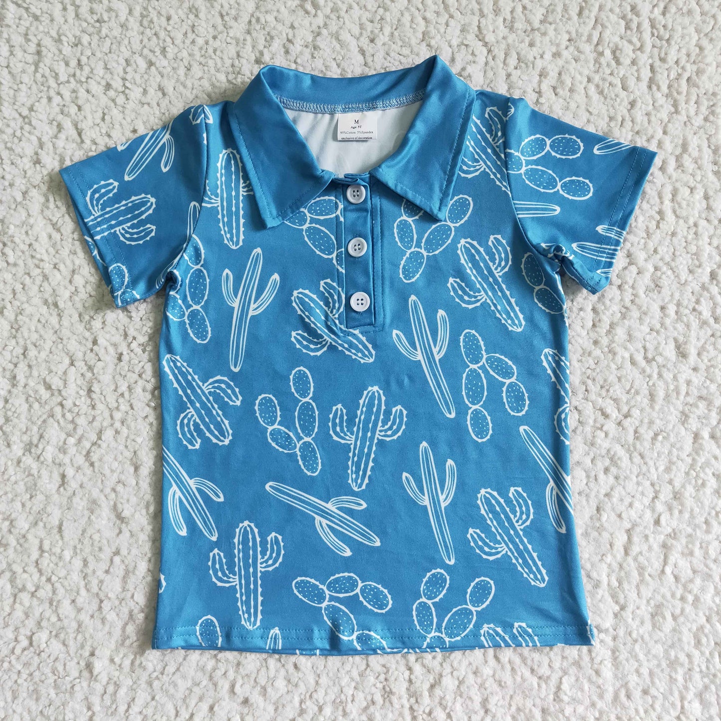 7 Print Western Design Boys Summer Polo Tee Shirts Top