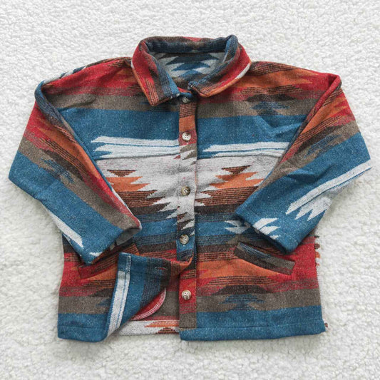 BT0232 Kids aztec design jackets western fall shirts