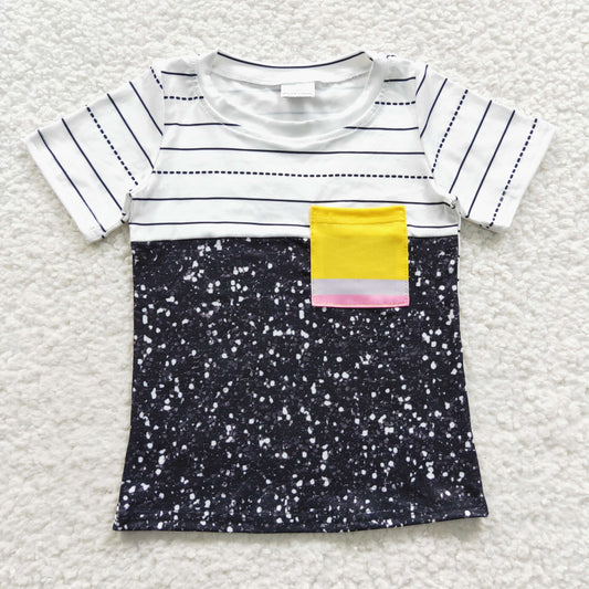 BT0235 Boys pencil design back to school top