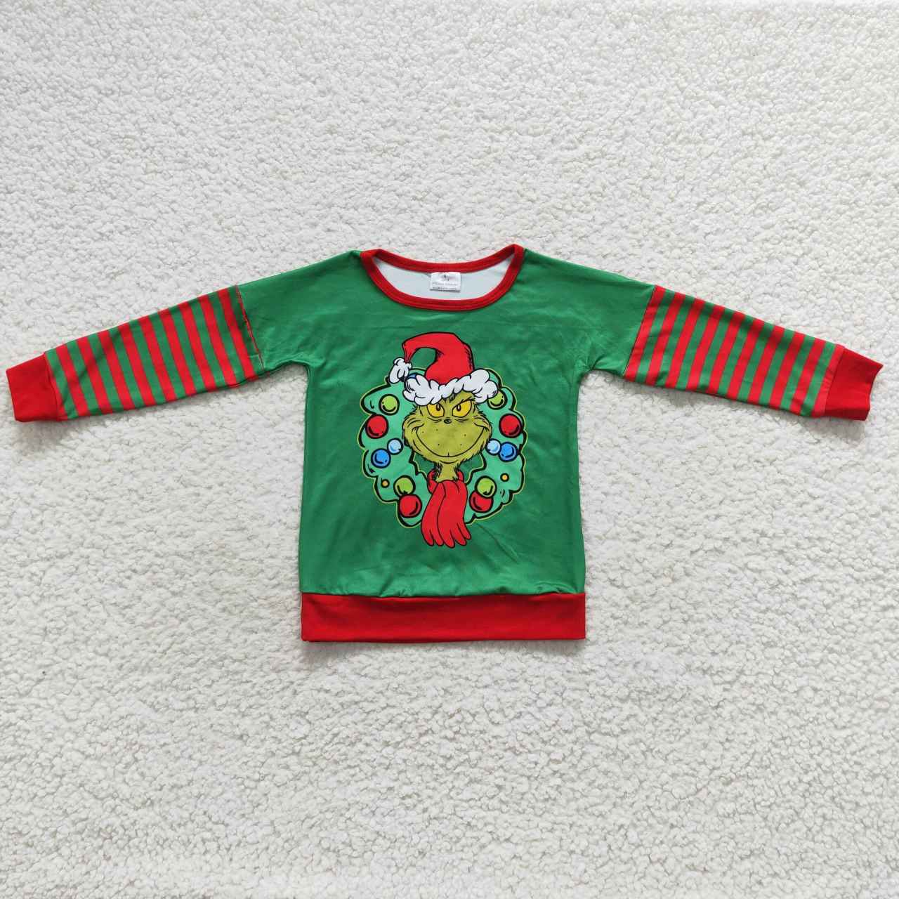 BT0245 Kids frogs green Christmas tee shirts top