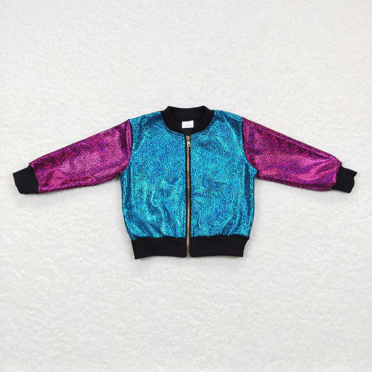 BT0292 Shining Long Sleeve Pink Blue Fall Sparkle Jackets