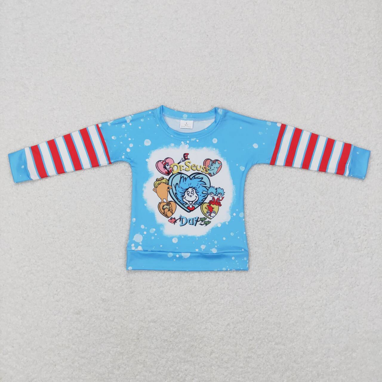 BT0412  Blue Dr. Reading Print Boys Tee Shirt Top