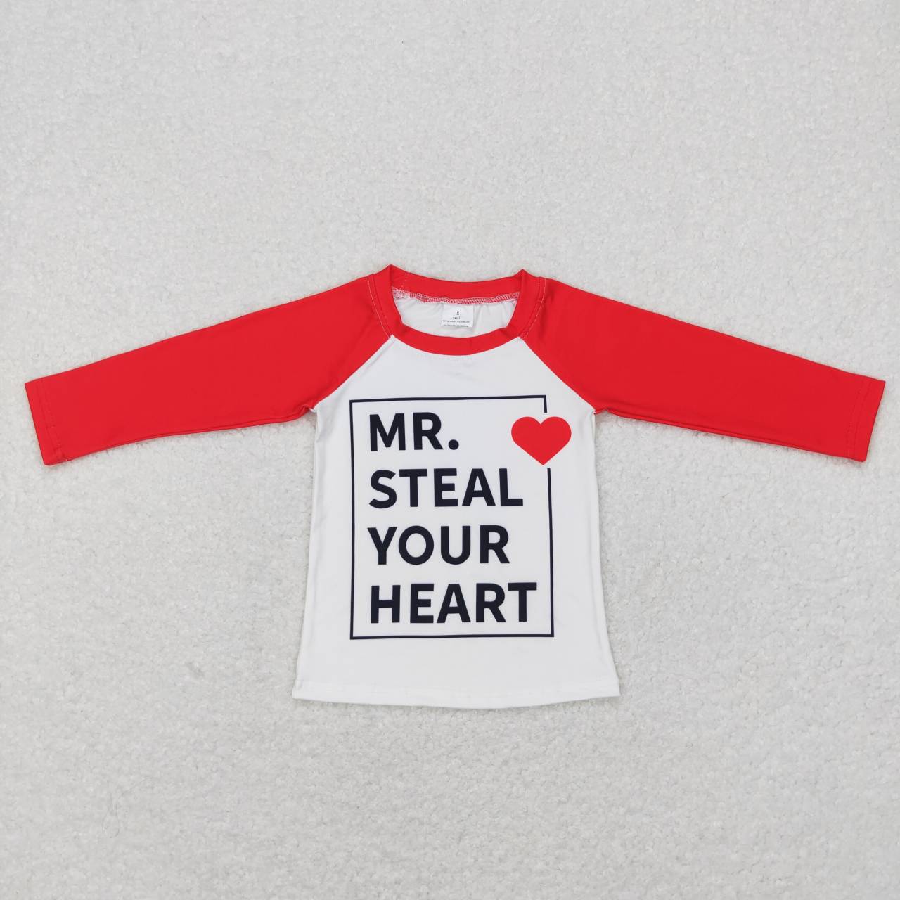 BT0441  Mr. Steal Your Heart Boys Valentine's Tee Shirt Top