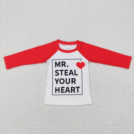 BT0441  Mr. Steal Your Heart Boys Valentine's Tee Shirt Top