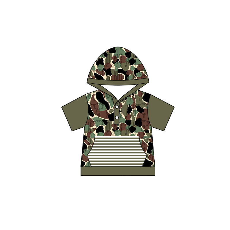 (Pre-order)BT0456  Camo Print Kids Hunting Hoodie Tee Shirt Top