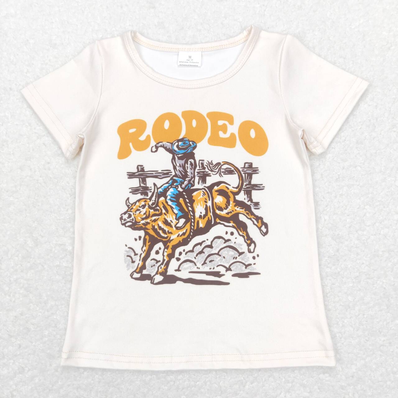 BT0515 Rodeo Print Boys Western Tee Shirts Top