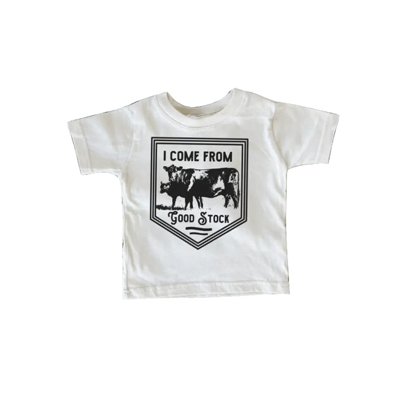 (Pre-order)BT0566 Cows Print Boys Summer Tee Shirts Top