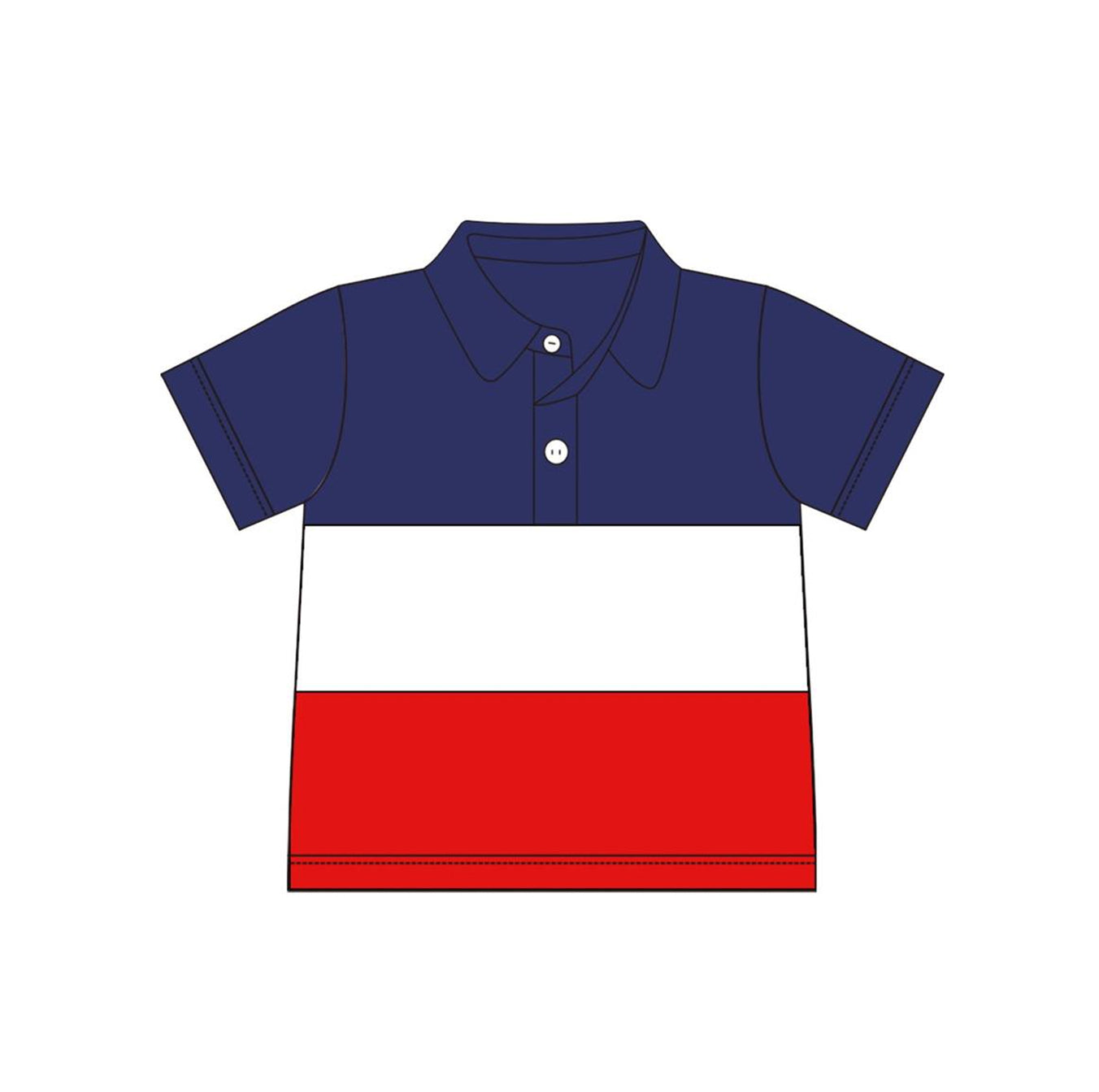 (Pre-order)BT0609  Boys 4th of July Polo Tee Shirts Top