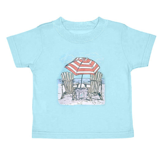(Pre-order)BT0647  Sandbeach Print Boys Summer Tee Shirts Top